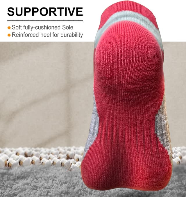 Detalle de BULLIANT Calzini Sportivi Donna da Corsa (6 paia) con linguetta sul tallone