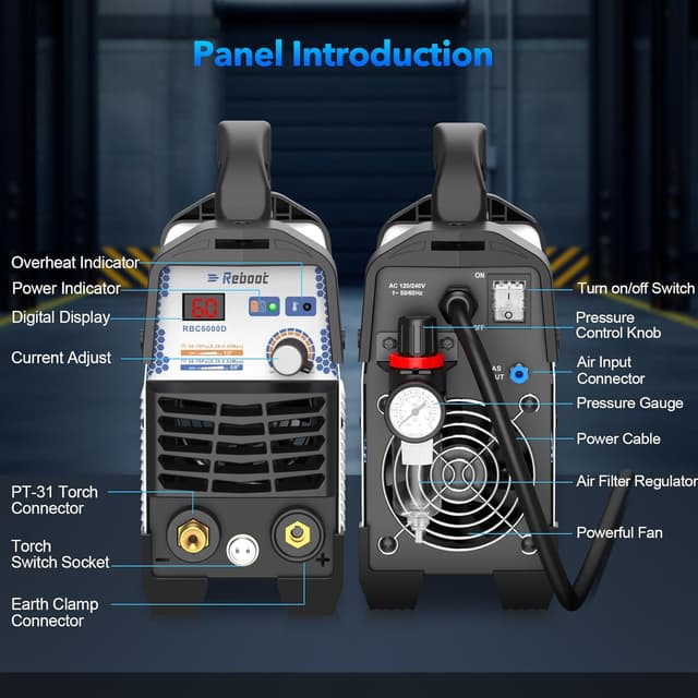 Detalle de RBC6000D Reboot 60A Plasma Cutter 240V