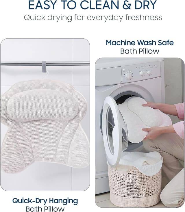 Thumbnail 4 de ADOV Luxury Bath Pillow 6 Suction Cups