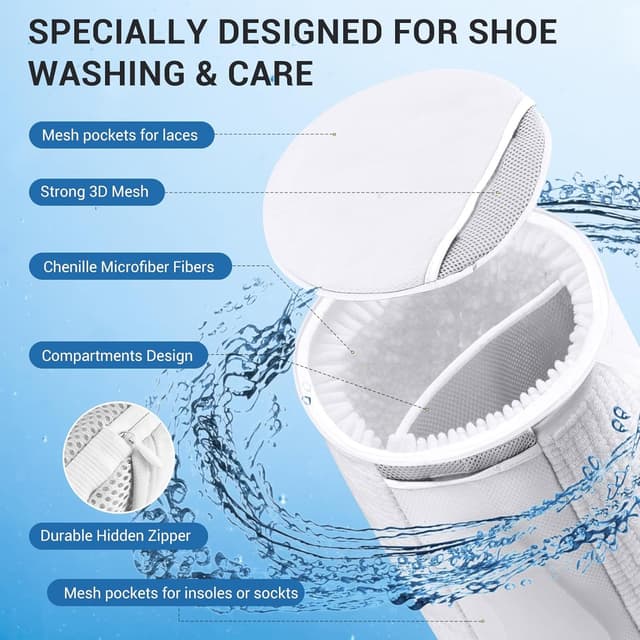 Detalle 2 de Schuhwaschbeutel 24 x 35 cm Teletrogy für Waschmaschine