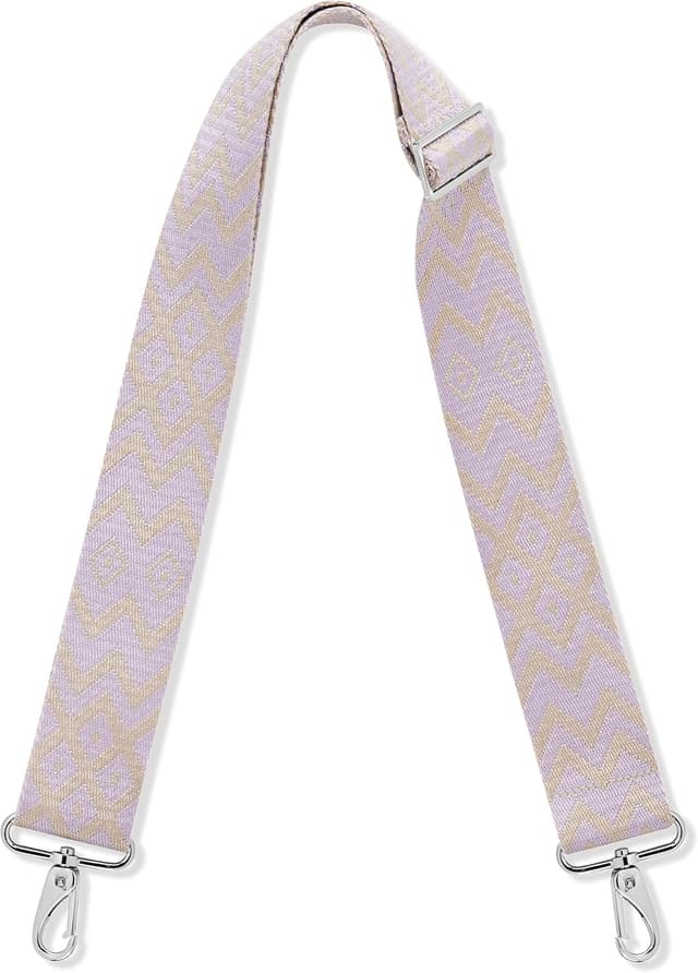 Detalle 2 de Expatrié bandoulière pour sac Jeanne Fleurs Bleu : sangle interchangeable, amovible et réglable