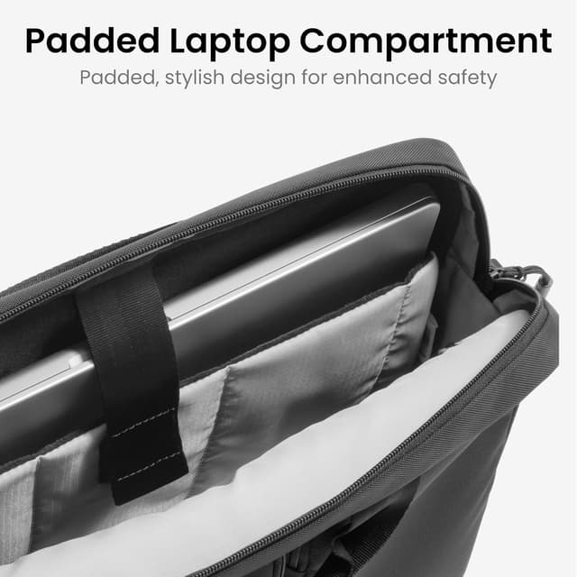 Detalle de tomtoc A33 Laptop Shoulder Bag for 13–14 inch laptops (water-resistant case) with organised document storage