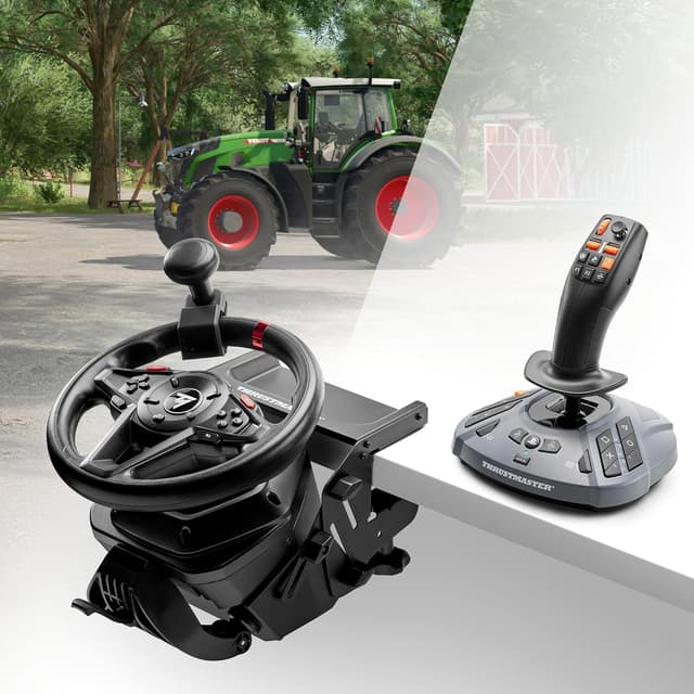 Detalle de Thrustmaster SimTask FarmStick : joystick agricole pour PS5 & PC, capteurs magnétiques H.E.A.R.T, 33 boutons d’action