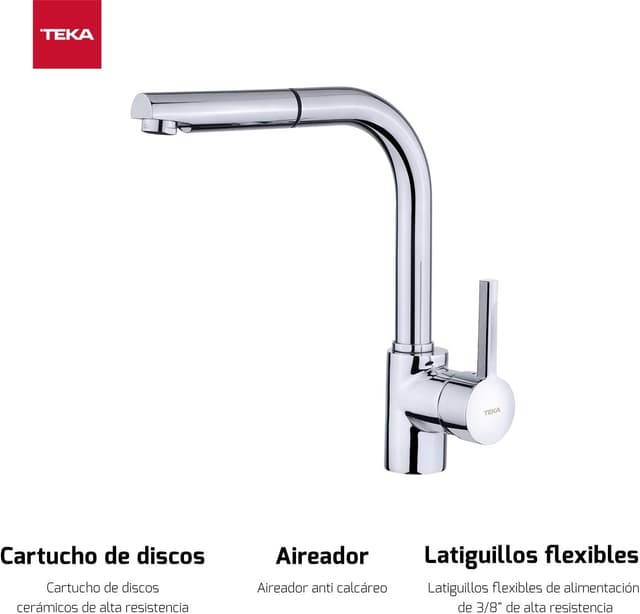 Thumbnail 3 de Teka ARK 938 Grifo cocina 3/8” cromo