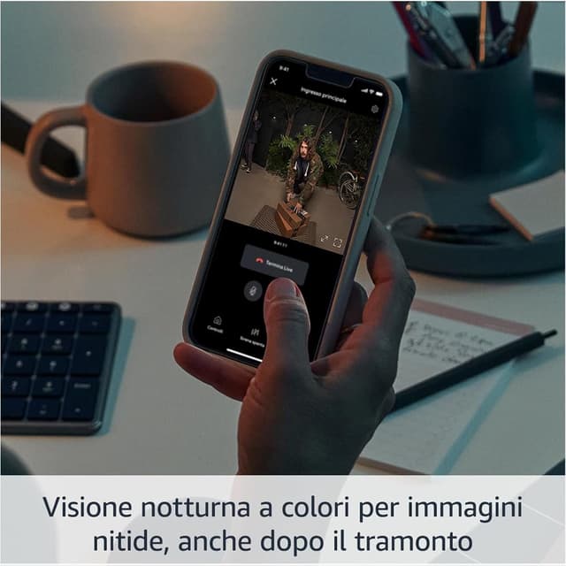 Detalle 2 de Ring Videocitofono Pro a batteria con Chime (3ª gen.) – videocitofono senza fili con rilevazione 3D e video HD