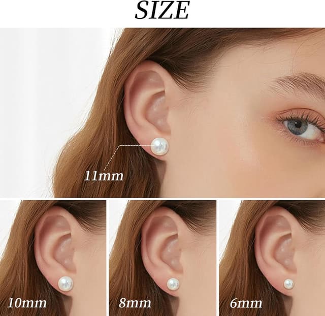 Thumbnail 5 de Perlenohrringe Silber 8 mm