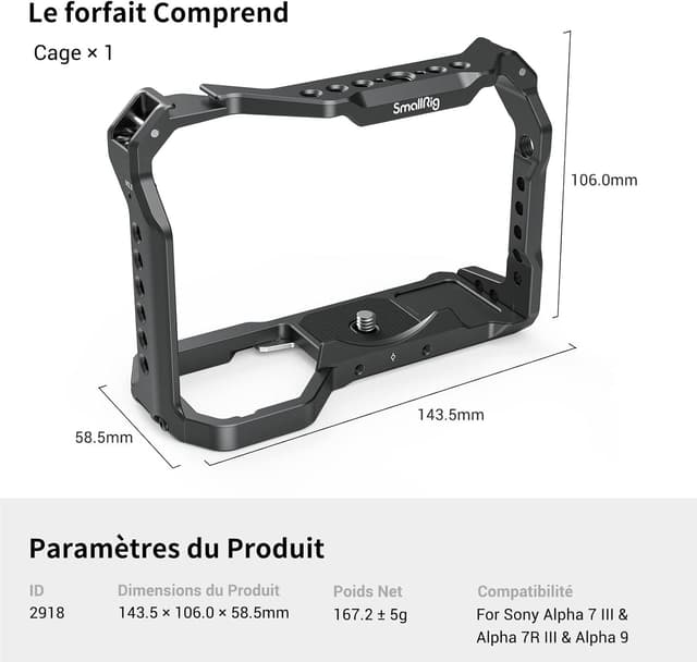 Thumbnail 5 de SMALLRIG A7III Cage légère