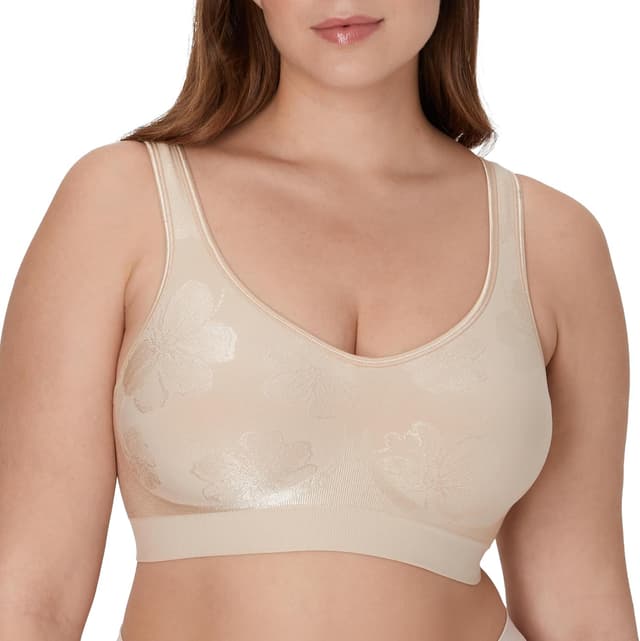 Detalle de Bali Women’s Wireless Comfort Revolution Bra — Seamless, Full-Coverage Shaping