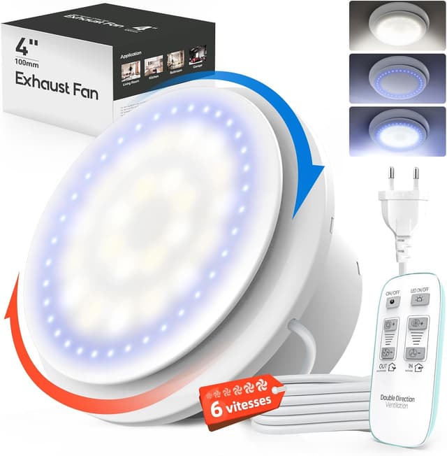 Imagen de SBONNI Extracteur d'Air 100mm 90–220 m³/h 📢 en OfertitasTOP