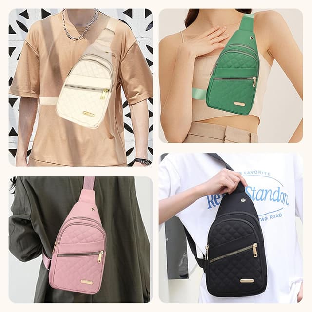 Thumbnail 4 de FOSLXIN Crossbody Damen Klein Brusttasche Sling Bag