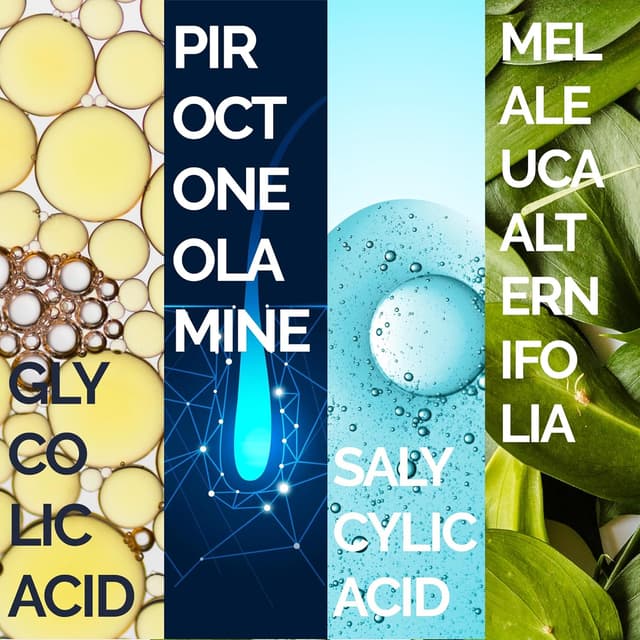 Detalle de Mineaderm Anti-Schuppen Shampoo für fettige Kopfhaut mit Piroctone Olamine, Salicylsäure & Teebaumöl – ohne Silikone (300 ml)