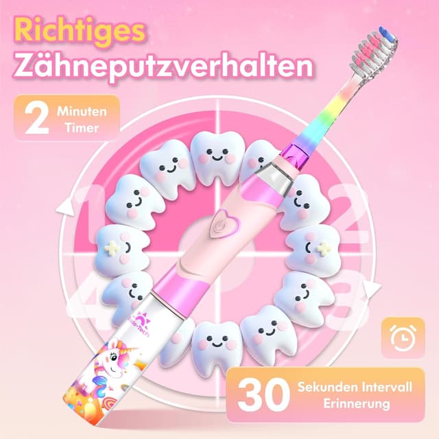 Thumbnail 5 de Elektrische Zahnbürste Kinder Einhorn Rosa 24000 VPM