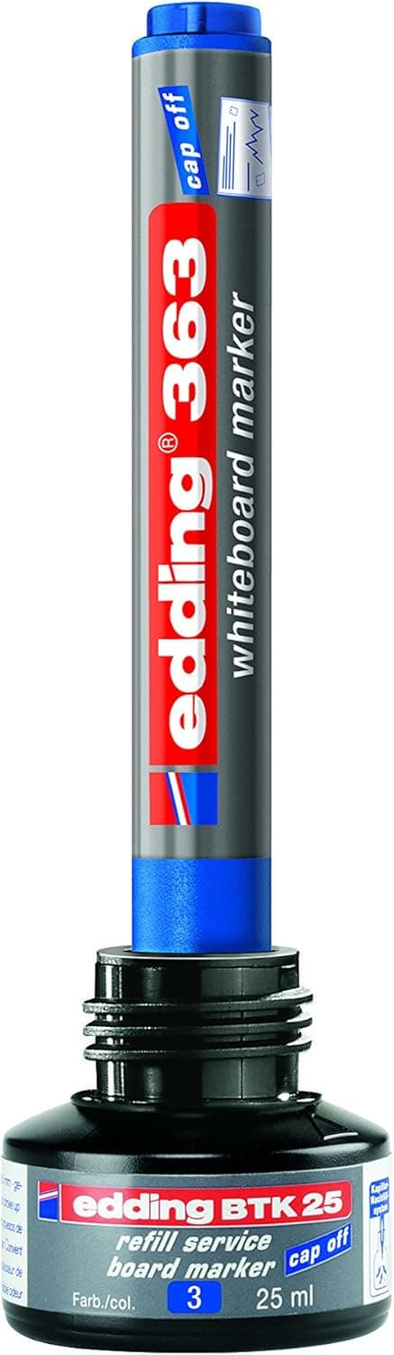 Detalle 2 de edding 363 Marqueur pour tableaux blancs multi-couleur (étui de 8) à pointe biseautée
