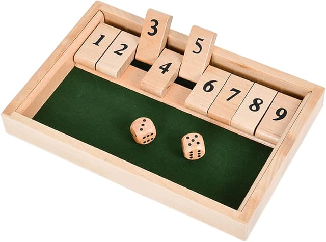 Thumbnail 6 de EACHHAHA Shut The Box 9er Wooden Table Game (Dice & Travel Game) for Kids – 2 Players