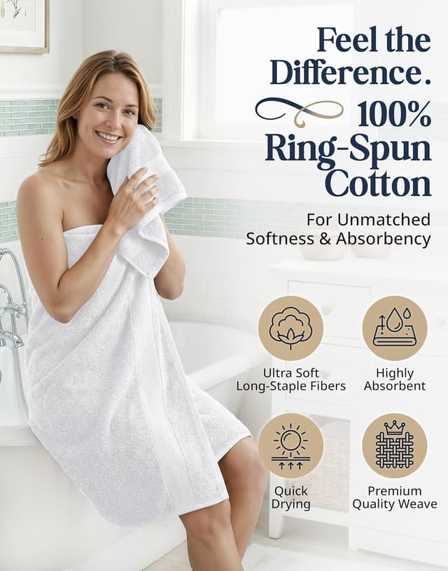 Detalle 2 de LANE LINEN 16-Piece Bath Towel Set