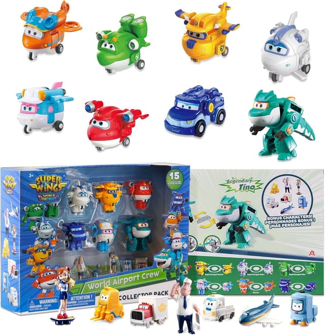Imagen de Super Wings World Airport Crew Verwandlungsroboter-Set en OfertitasTOP