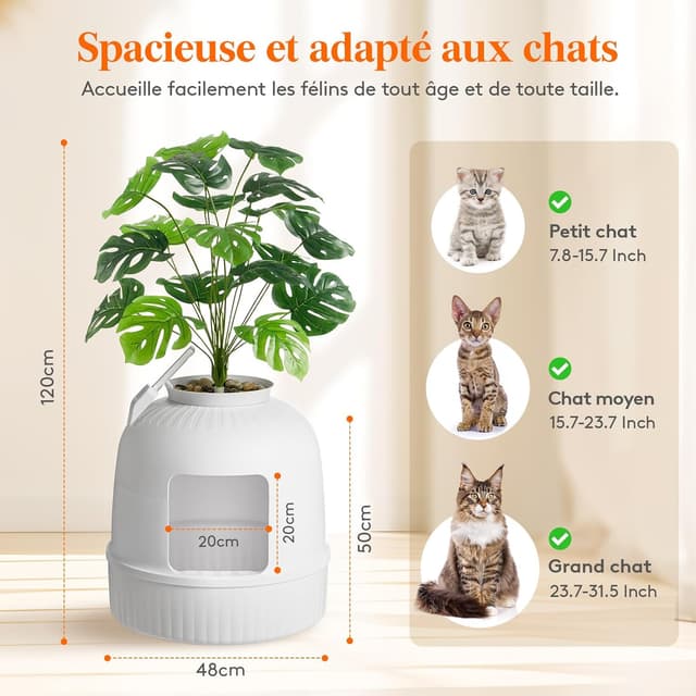 Detalle de Lifewit Bac à Litière Camouflé 48×120 cm