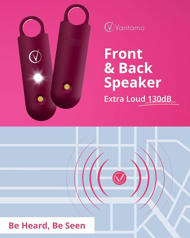 Thumbnail 2 de Vantamo Taschenalarm Extra 130 dB mit 2 Lautsprechern đš