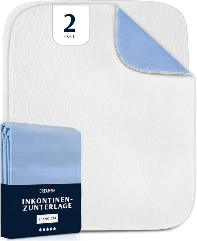 Imagen de Dreamzie Inkontinenzunterlage 75 x 90 cm 2er-Set en OfertitasTOP