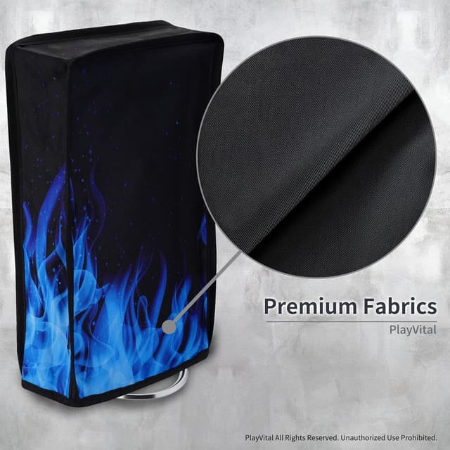 Thumbnail 5 de PlayVital Vertical Dust Cover for PS5 Slim ⌁ Blue Flame