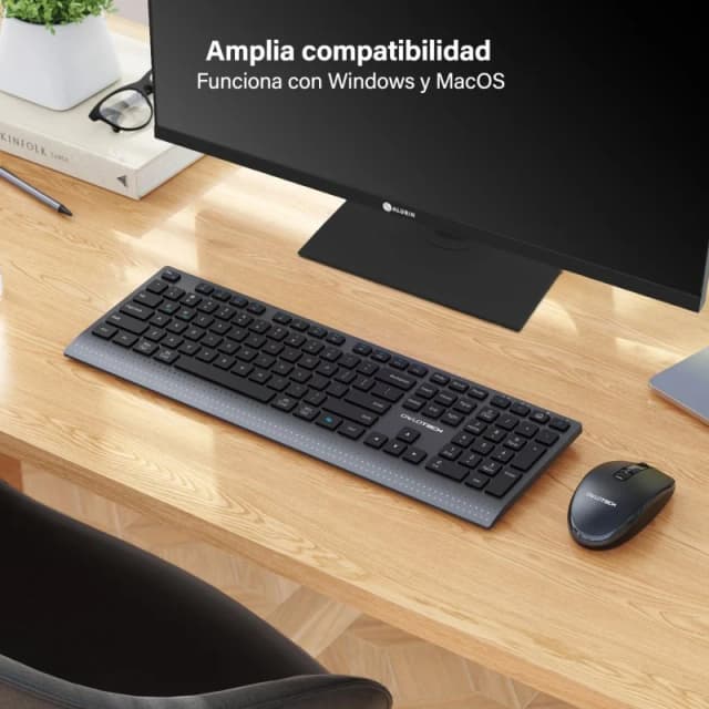 Thumbnail 2 de Owlotech MK700 Combo teclado y ratón low profile Dark Grey 🖱️