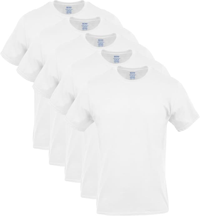 Thumbnail 6 de Gildan T-shirt col rond homme en multipack (pack de 5) : coton doux et sans étiquette