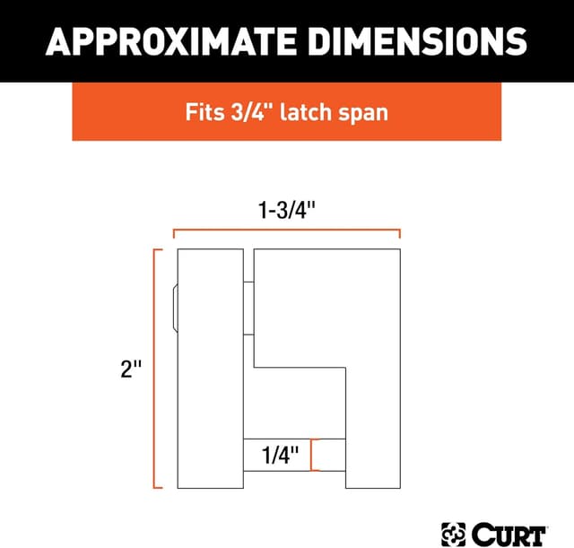 Thumbnail 1 de CURT 23521 Trailer Coupler Lock 1/4" 🔒