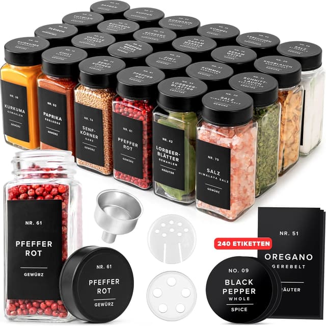 Imagen de EDELHAUS Gewürzgläser Eckig Set 120ml en OfertitasTOP