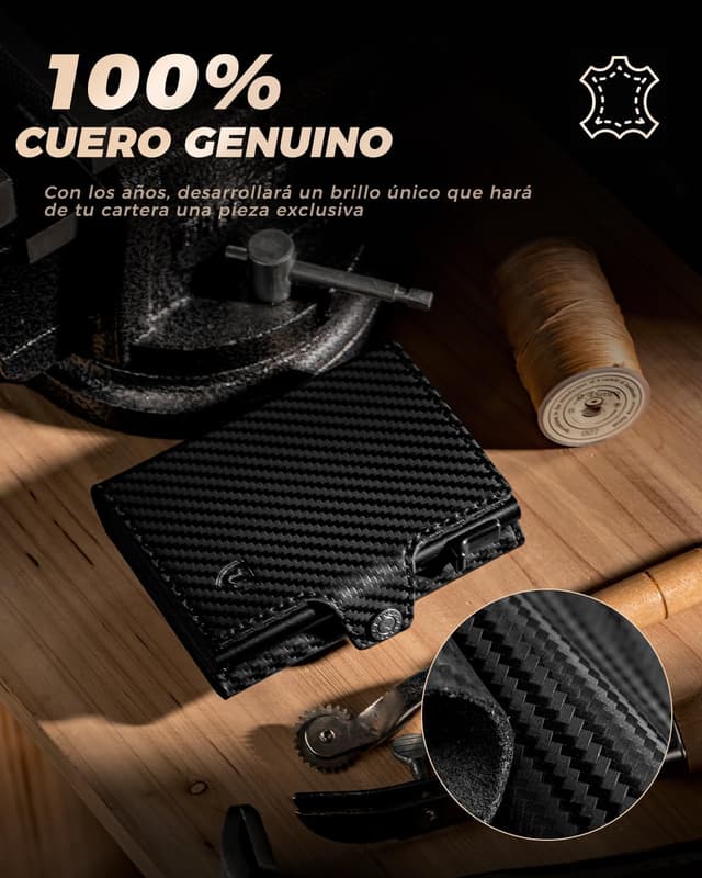 Thumbnail 4 de LORZOR Carteras Hombre Pequeñas con RFID y Monedero