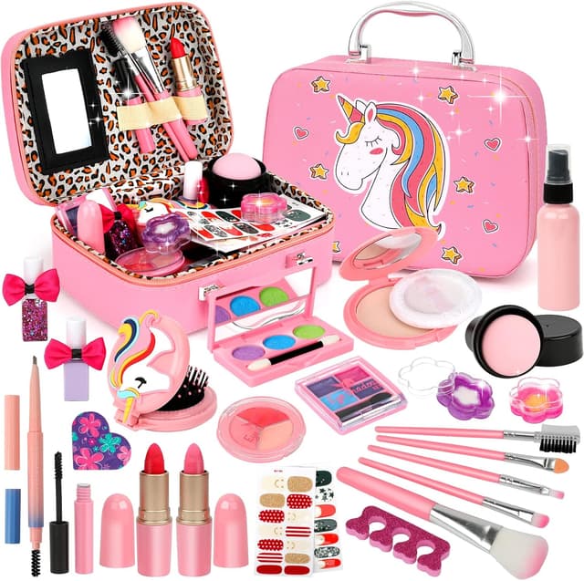 Detalle de Flybay Kids Makeup Sets for Girls (26-piece wash-off pretend play kit) for ages 4–9
