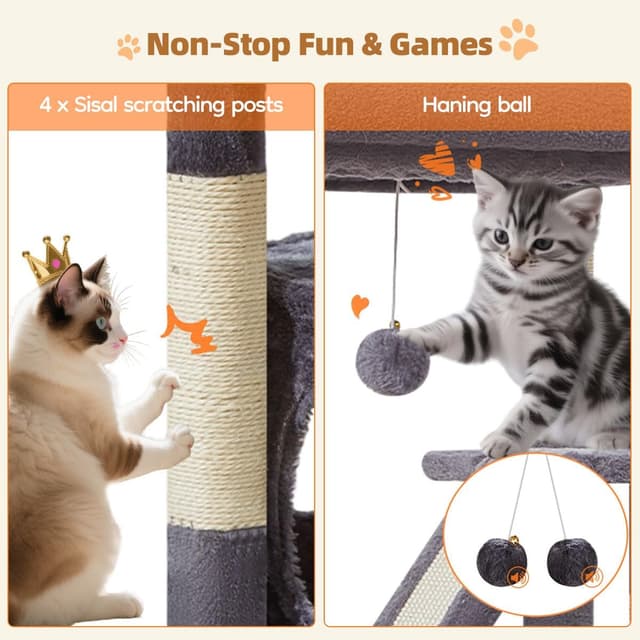 Thumbnail 5 de Taoqimiao Kratzbaum MS029SG 98 cm