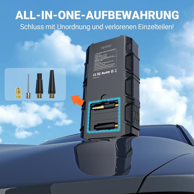 Thumbnail 4 de 6000A Starthilfe-Powerbank 12V mit Kompressor ⛽