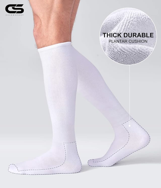 Detalle de CS CELERSPORT 2/3 Pack Over-the-Calf Multi-Sport Socks for Youth & Adults
