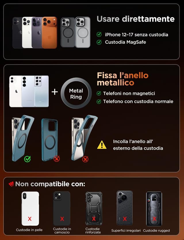 Thumbnail 5 de MSXTTLY Vmag S3 porta cellulare auto arancione