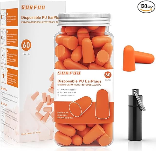 Imagen de SURFOU Tapones Oídos Dormir 💤, 60 Pares, Reducción 38dB en OfertitasTOP