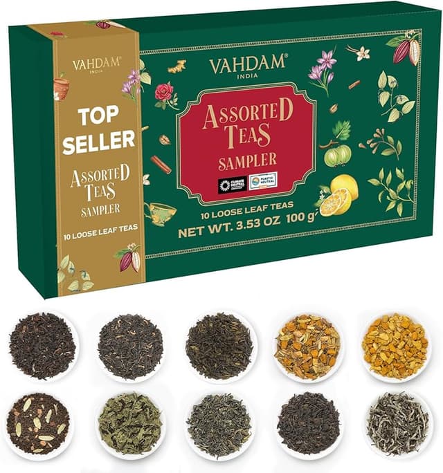 Detalle 2 de Vahdam Caja de Té Surtido Blush 🎁 Tés Premium para Regalo