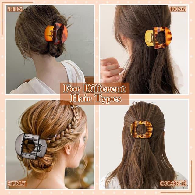 Thumbnail 4 de Large Flat Hair Clips 3.44×2.76 in