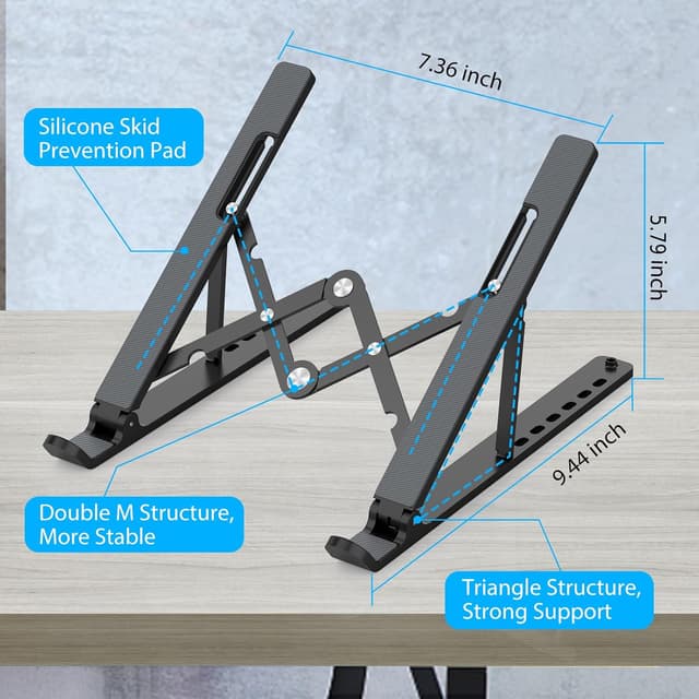 Detalle 2 de Nayka Adjustable Laptop Stand for 10–15.6" laptops