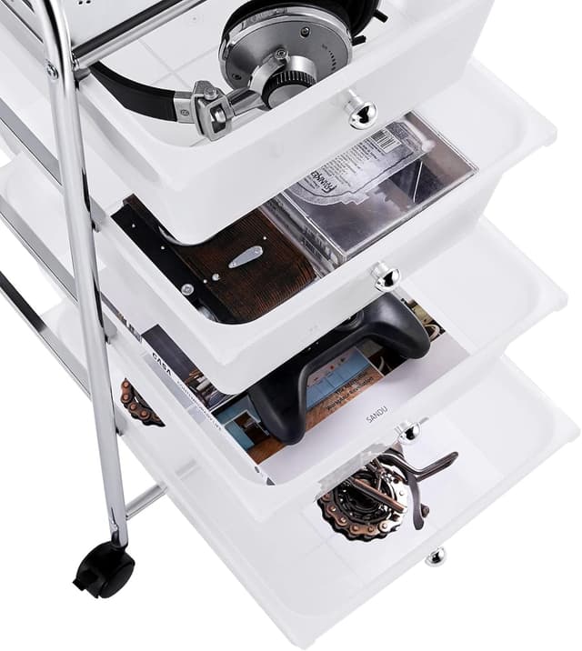 Thumbnail 6 de Yaheetech Carrito Auxiliar con Ruedas 30,5x23,2x11,5 cm