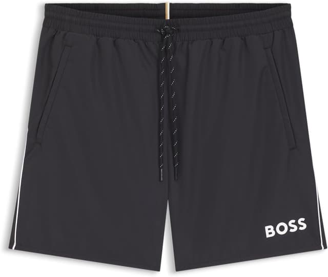 Detalle de BOSS Starfish pour homme : short de bain à logo contrastant et liseré