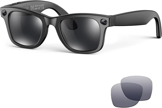 Detalle de AI Smart Glasses 8MP Camera with Bluetooth Calls 😎