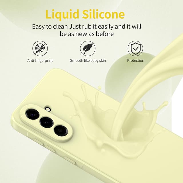 Detalle 2 de Watana Hülle für Samsung Galaxy A56: Soft-Touch Silikoncase mit Mikrofaserfutter (weiß)