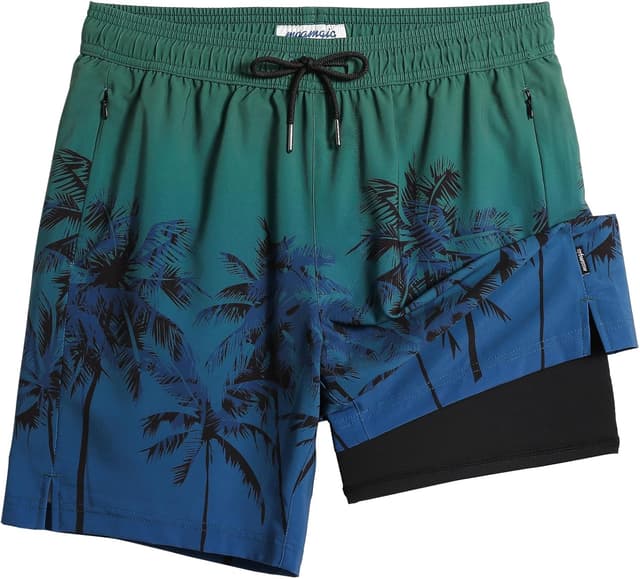 Detalle de MaaMgic 2-in-1 Badeshorts Herren mit 4-Wege-Stretch