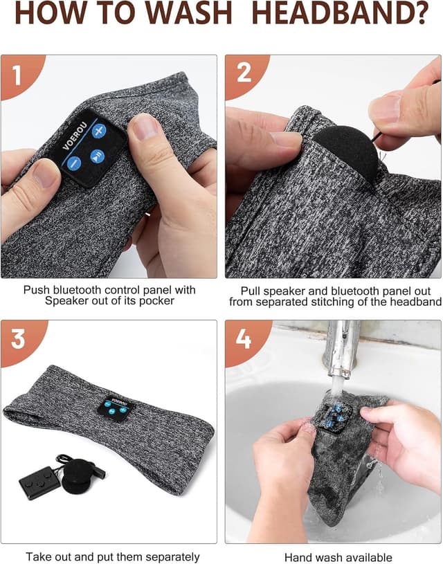 Thumbnail 6 de Voerou Diadema Deportiva Bluetooth: Comodidad para Dormir 😴