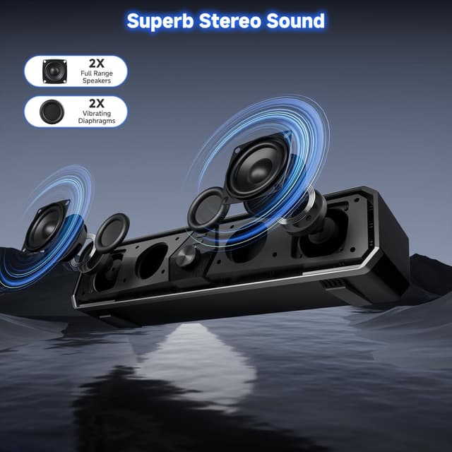 Detalle de Senzer CS30 Bluetooth speaker bar for PC