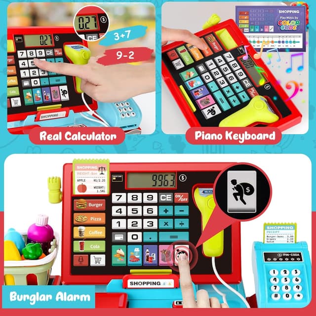 Thumbnail 1 de Cash Register Toy 52PCS pretend play set