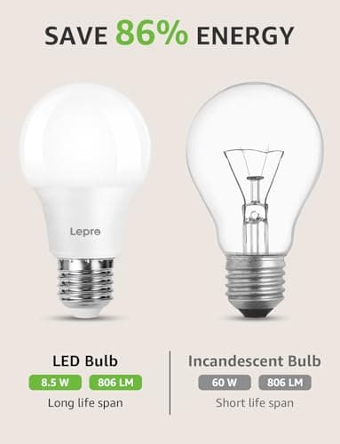 Detalle de Lepro Bombilla LED E27 8.5 W (806 lm) 2700 K, pack de 6