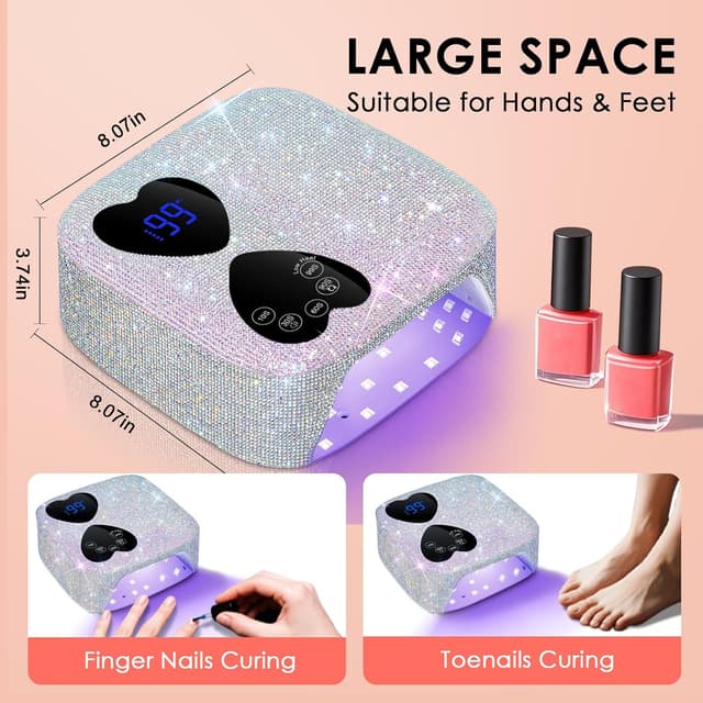 Thumbnail 6 de HUITINE 80W Cordless UV LED Nail Lamp