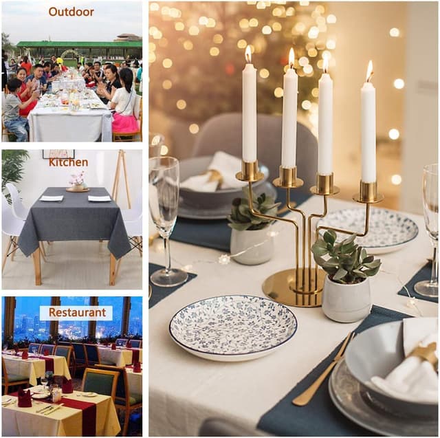 Thumbnail 6 de WAITER TREE Mantel Antimanchas Efecto Lino 140x140 cm 🧾