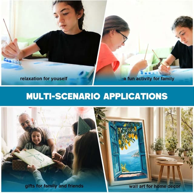 Thumbnail 6 de Yaostarart Coastal Lemon Tree Paint by Numbers 12x16in 🎨